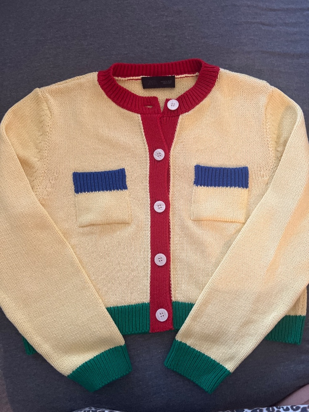 Zara Color Block Knit Sweater